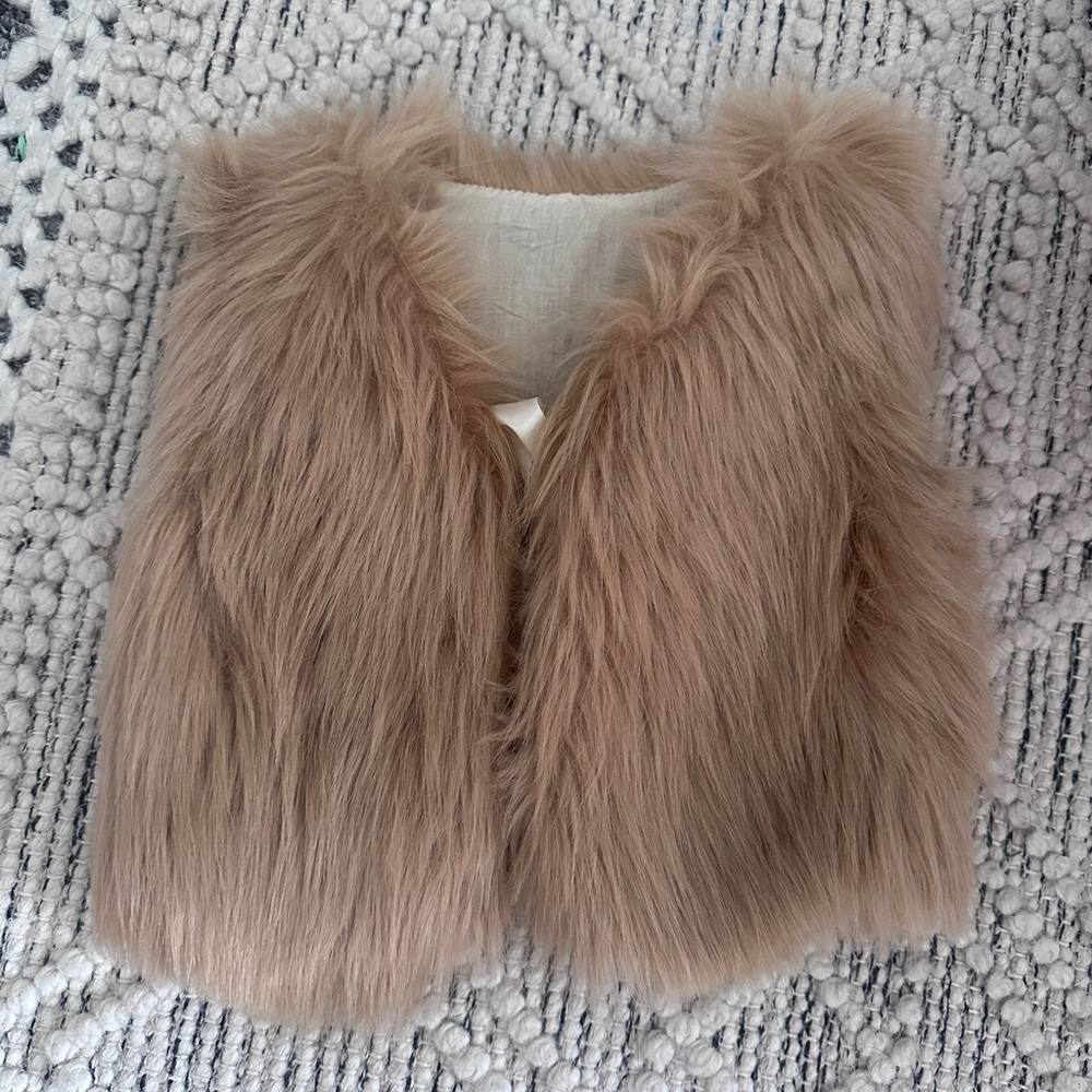 Toddler faux fur vest